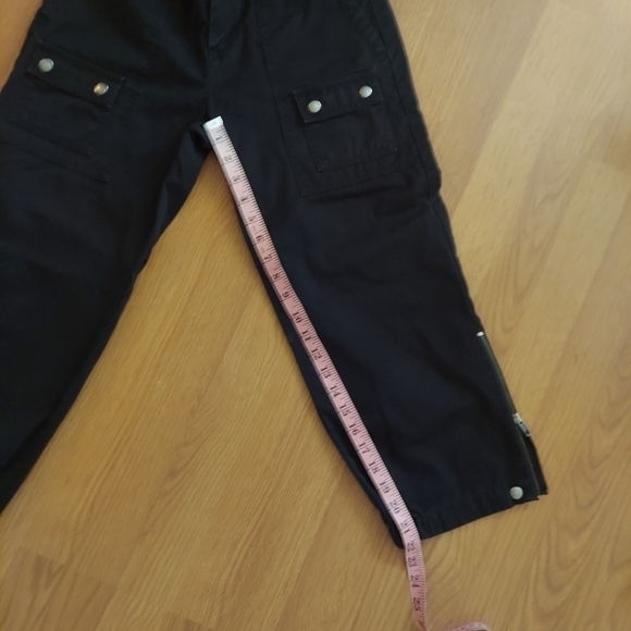 Y2K Vintage GAP black utility capri pants 100% cotton Sz 2 - Picture 8 of 9